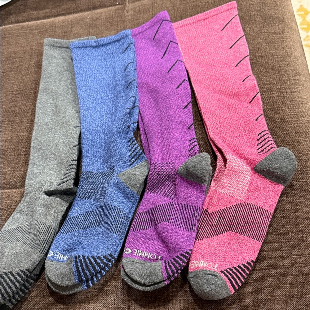 Tommie Copper Zinc Infused Men's Compression Socks - Gray, Blue, Purple, Pink